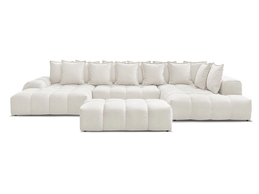 Divano ad angolo panoramico con pouf BOBOCHIC EVEREST