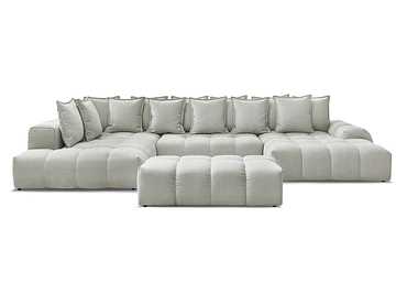 Divano ad angolo panoramico con pouf BOBOCHIC EVEREST
