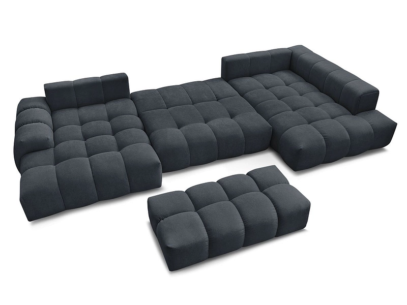 Canapé d'angle panoramique avec pouf BOBOCHIC EVEREST