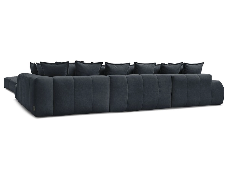 Canapé d'angle panoramique avec pouf BOBOCHIC EVEREST