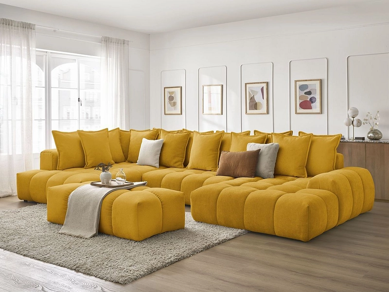 Panorama-Ecksofa mit Hocker BOBOCHIC EVEREST