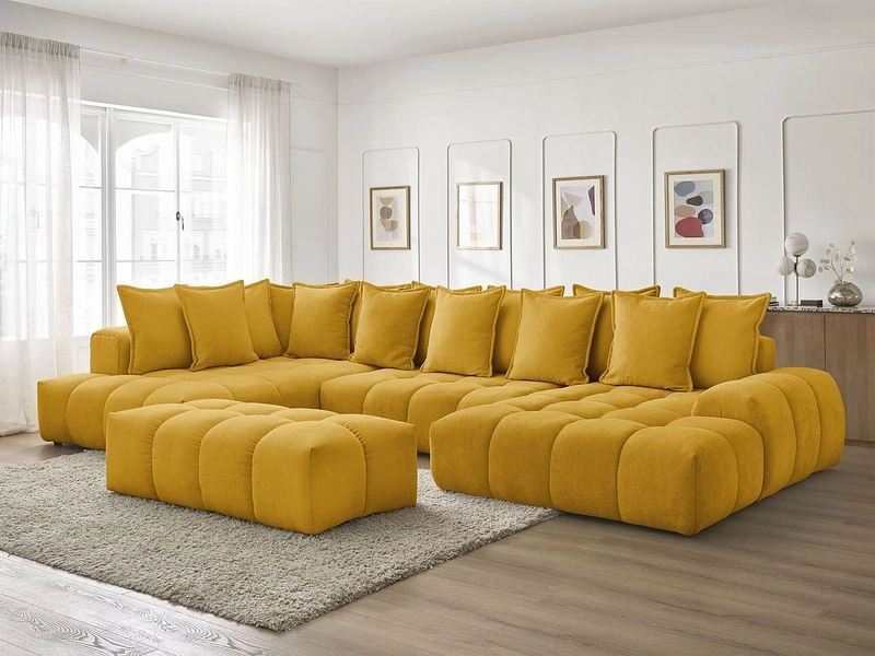 Panorama-Ecksofa mit Hocker BOBOCHIC EVEREST