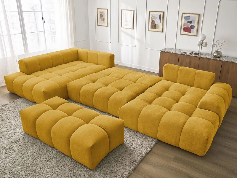 Panorama-Ecksofa mit Hocker BOBOCHIC EVEREST