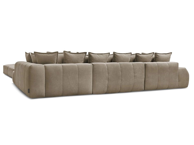 Canapé d'angle panoramique avec pouf BOBOCHIC EVEREST