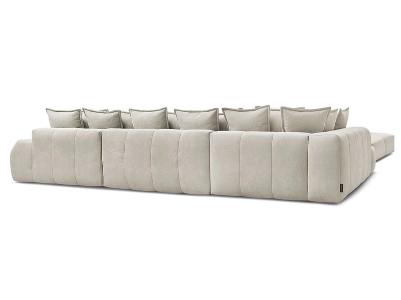 Divano ad angolo panoramico con pouf BOBOCHIC EVEREST