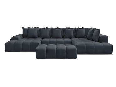 Canapé d'angle panoramique avec pouf BOBOCHIC EVEREST