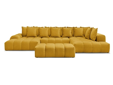 Canapé d'angle panoramique avec pouf BOBOCHIC EVEREST