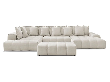 Divano ad angolo panoramico con pouf BOBOCHIC EVEREST