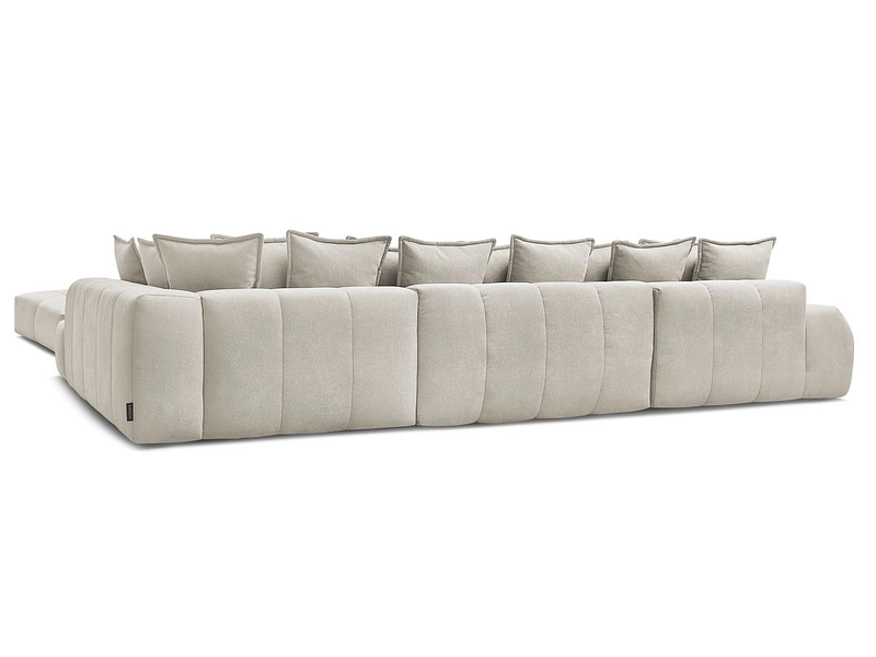 Divano ad angolo panoramico con pouf BOBOCHIC EVEREST