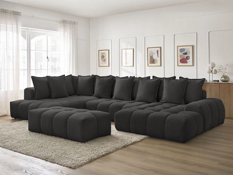 Panorama-Ecksofa mit Hocker BOBOCHIC EVEREST