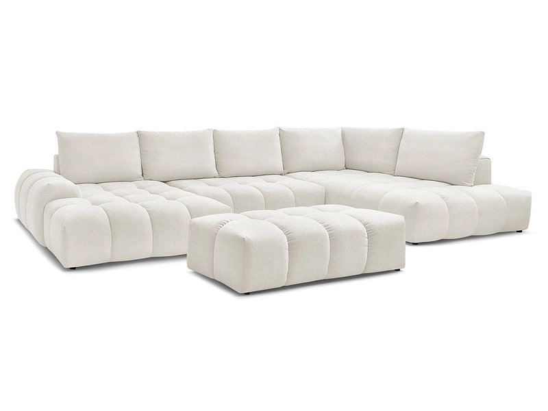 Divano ad angolo panoramico con pouf BOBOCHIC EVEREST