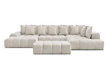 Divano ad angolo panoramico con pouf BOBOCHIC EVEREST