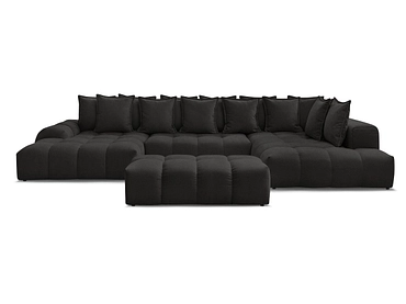 Canapé d'angle panoramique avec pouf BOBOCHIC EVEREST