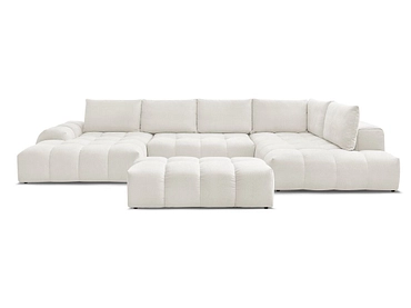 Divano ad angolo panoramico con pouf BOBOCHIC EVEREST