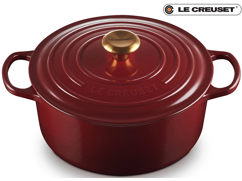 LE CREUSET Cocotte SIGNATURE fonte bordeaux