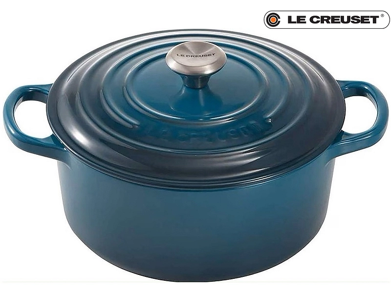 LE CREUSET Cocotte SIGNATURE fonte bleu