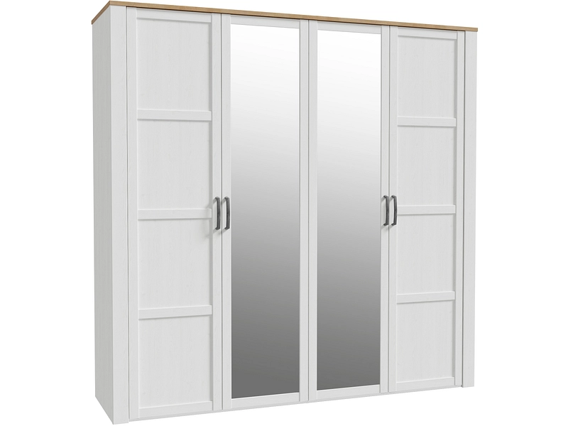 Armadio ante battenti COLMAR bianco alpino 4 porte