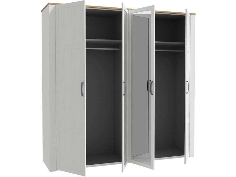 Armoire portes battantes COLMAR blanc alpin