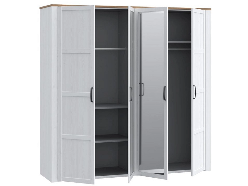 Armoire portes battantes COLMAR blanc alpin