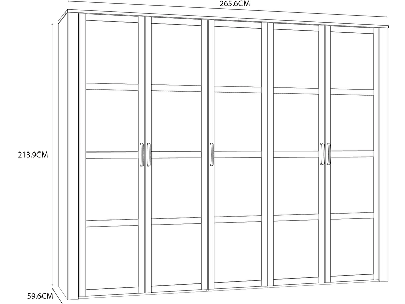 Drehtürenschrank COLMAR alpinweiß