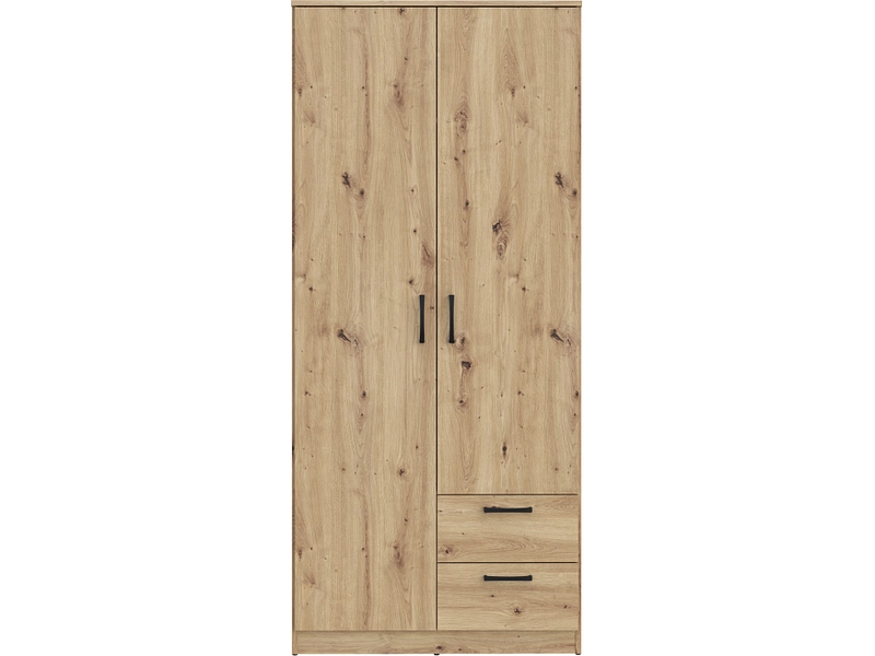 Armoire portes battantes LUBECK chêne artisan