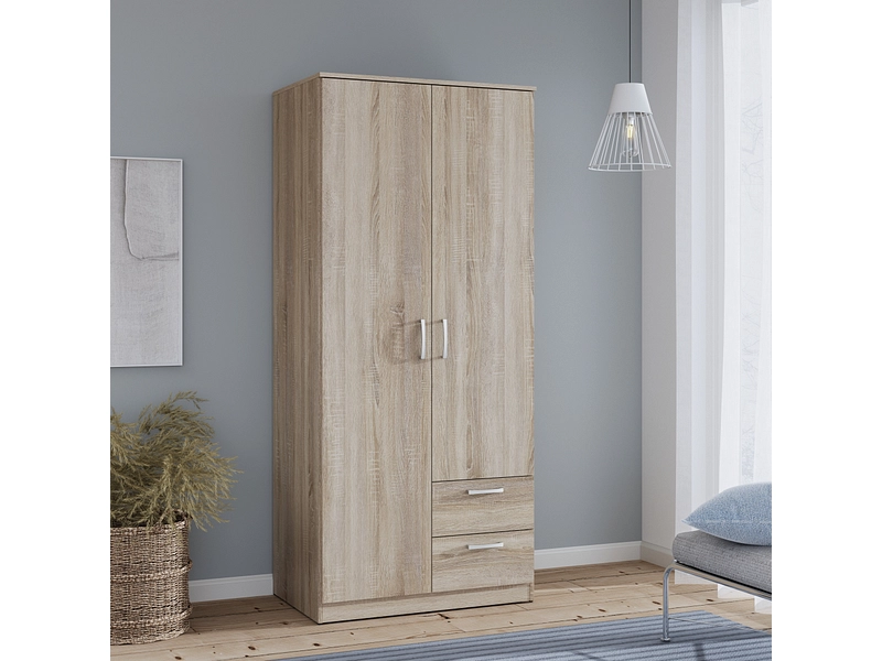 Armoire portes battantes LUBECK chêne