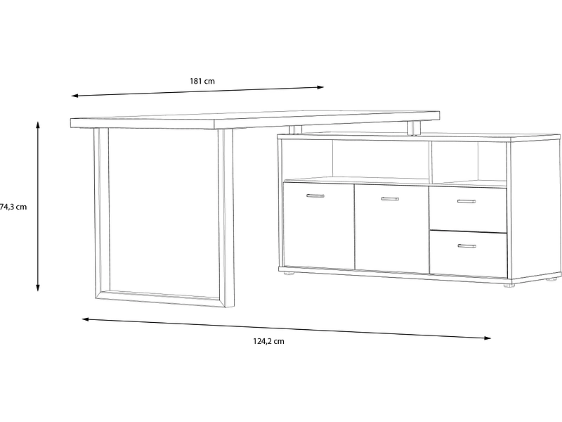 Eckschreibtisch GOLDSBORO