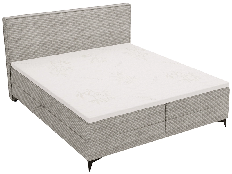 Boxspring HOLIDAY grigio 160x200cm rigido
