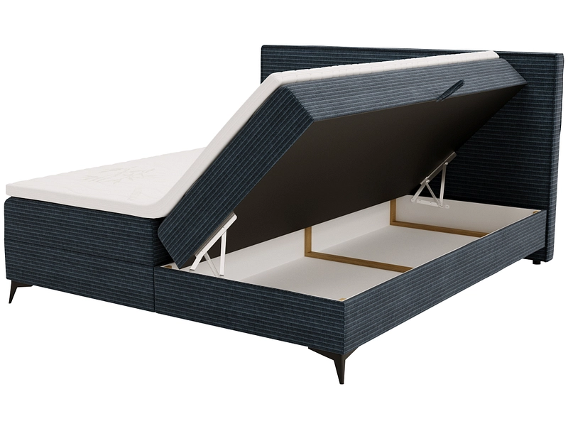 Boxspring HOLIDAY bleu foncé