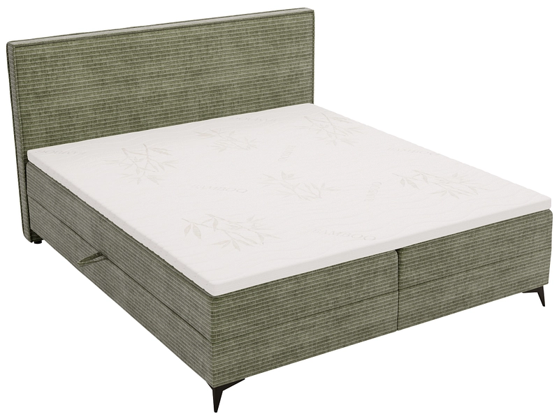Boxspring HOLIDAY verde 180x200cm rigido