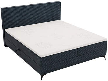 Boxspring HOLIDAY bleu foncé