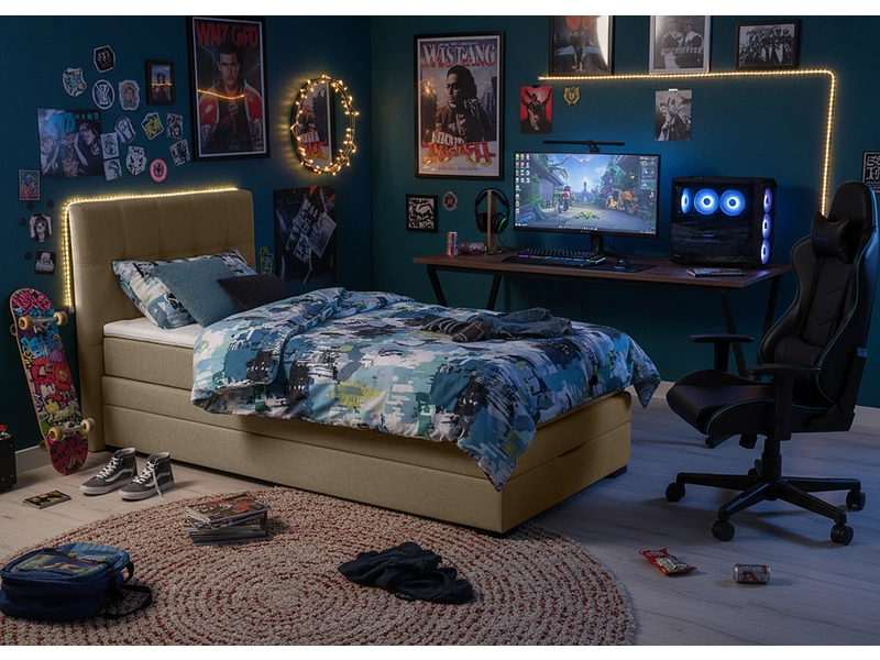 Kastenbett LINO beige