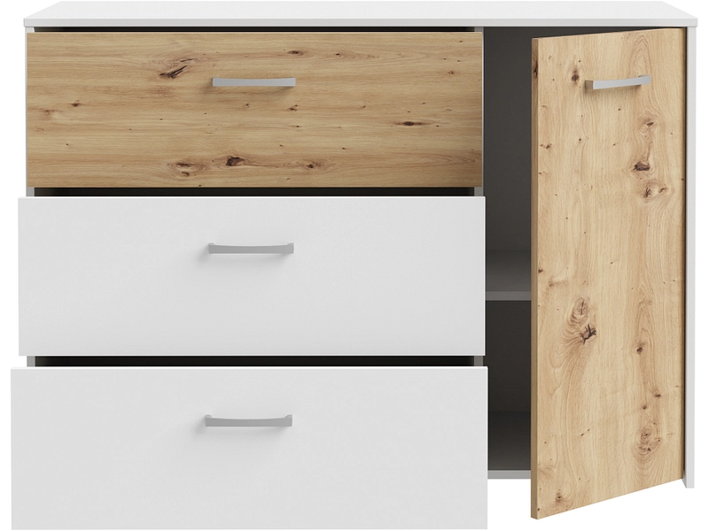 Kommode NOA 1 Tür 3 Schubladen