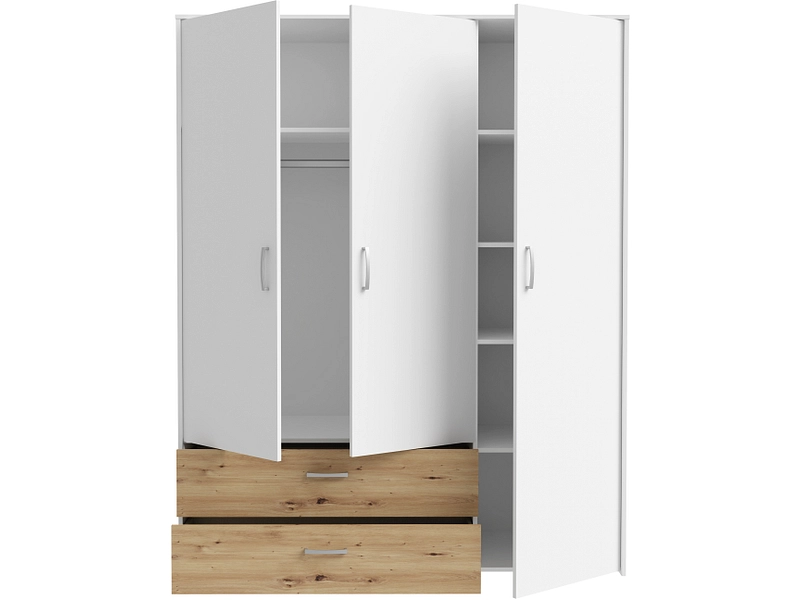 Armoire portes battantes NOA blanc