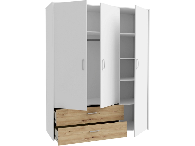 Armoire portes battantes NOA blanc