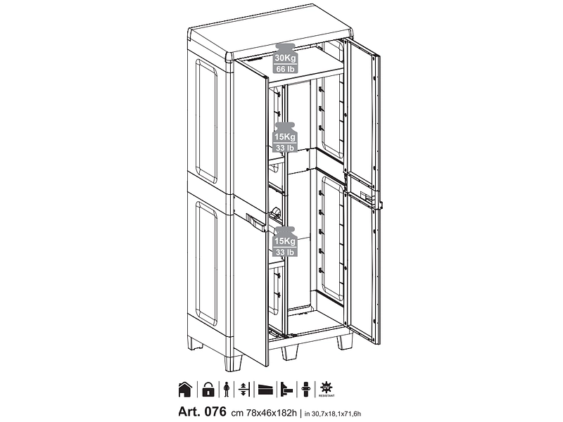 TOOMAX Gartenschrank WOODY TOOMAX Gartenschrank WOODY