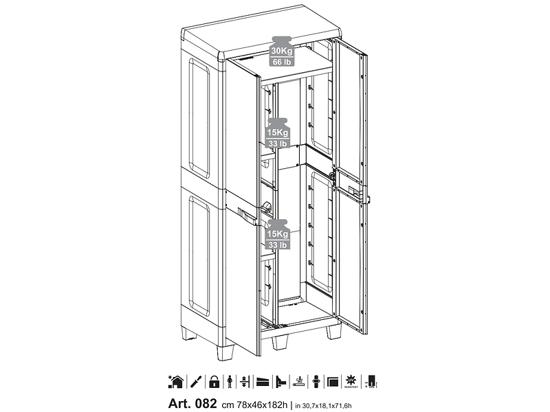TOOMAX Armadio da esterno FLORIDA
