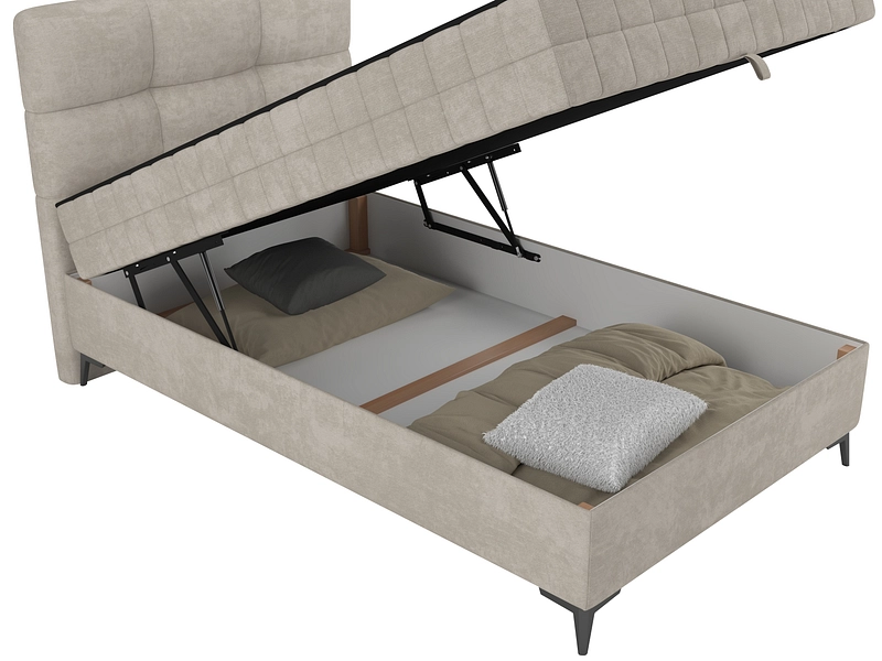 Boxbed LEO beige foncé