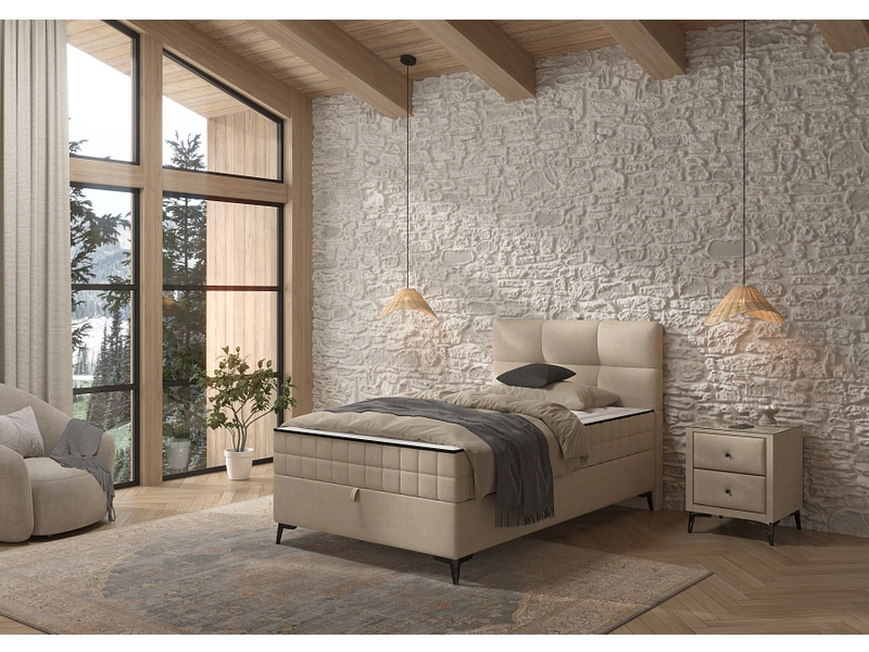 Kastenbett LEO beige