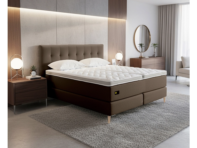 Boxspringbett RELAX BY BICO CHARLOTTE braun