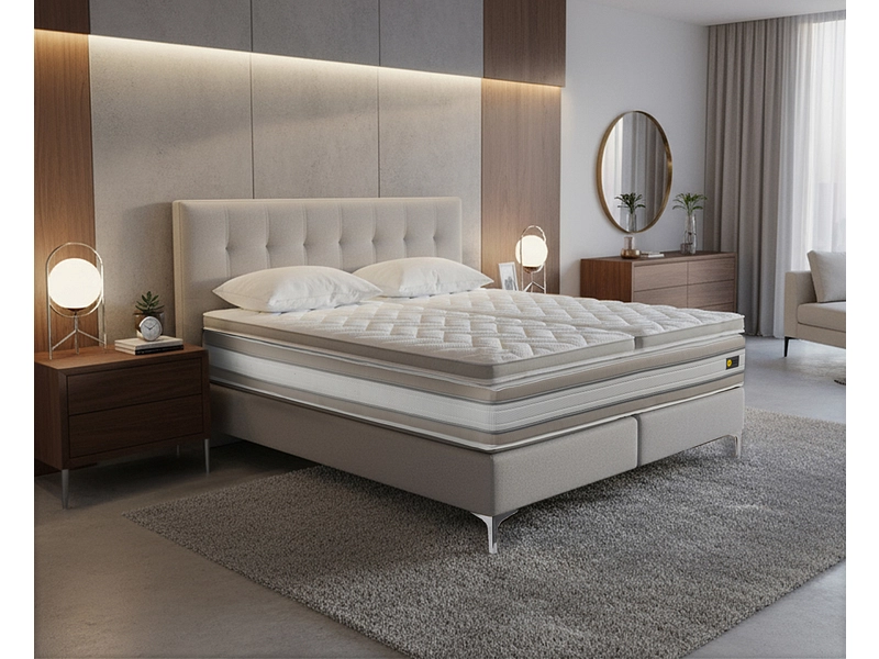 Boxspringbett RELAX BY BICO CHARLOTTE hellgrau