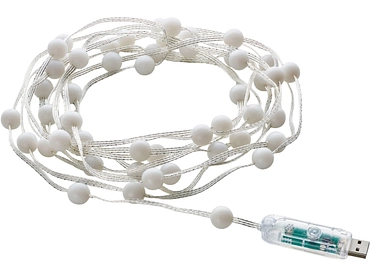 Lichtergirlande Weiss
