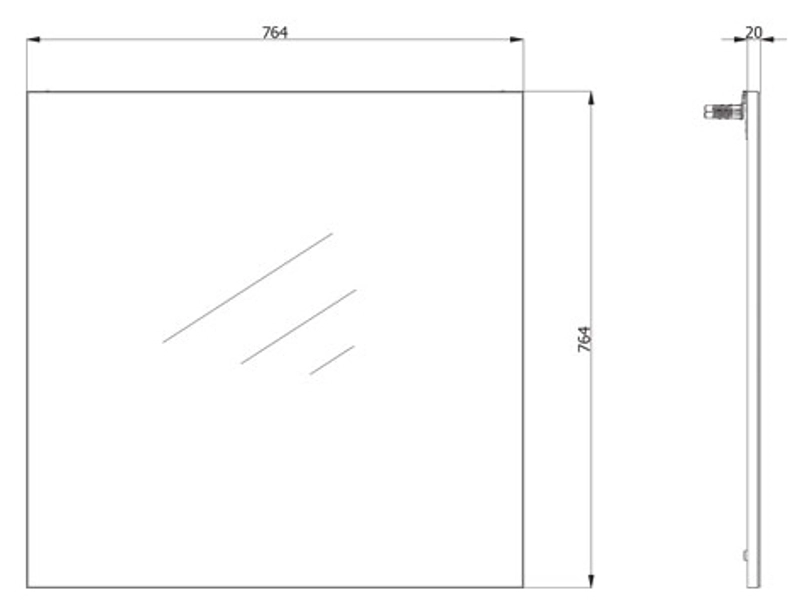 Spiegel quadratisch, viereckig QUITO Spiegel quadratisch, viereckig QUITO