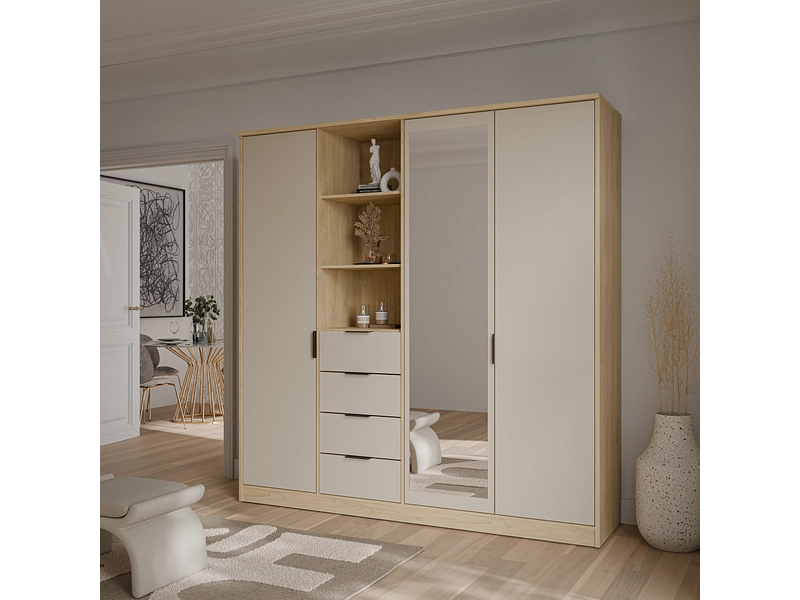 Armoire portes battantes AURORA sable
