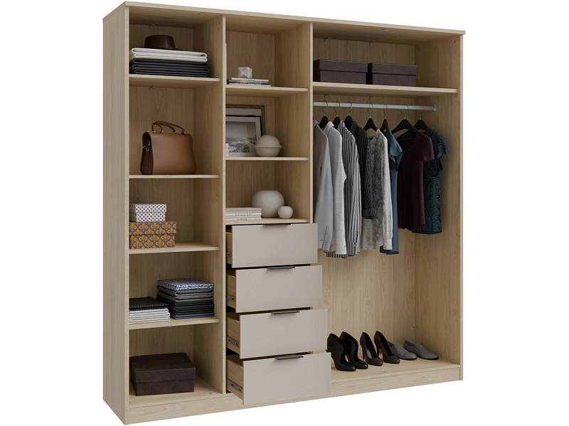 Armoire portes battantes AURORA sable