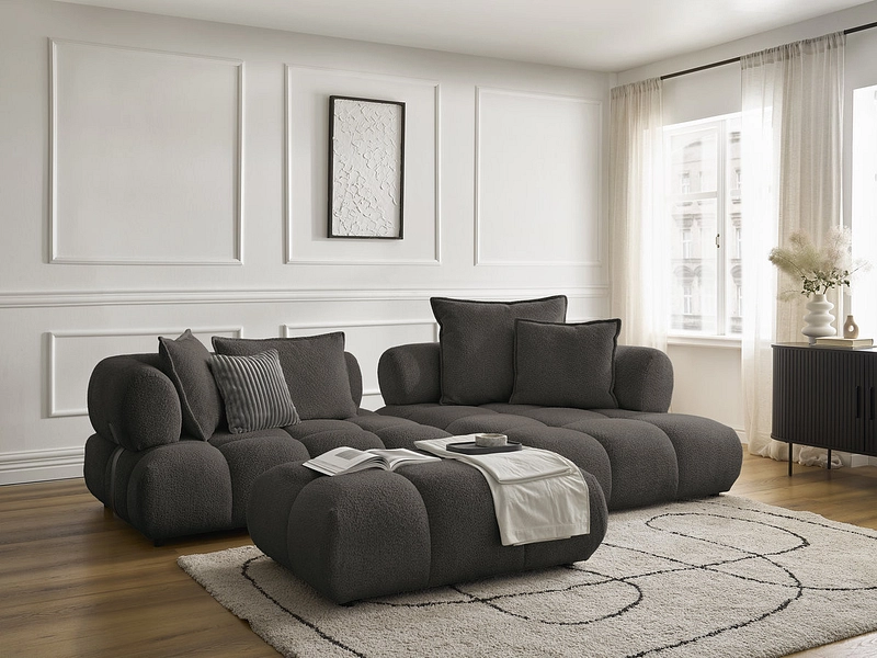 Ecksofa mit Hocker BOBOCHIC ALYA Ecksofa mit Hocker BOBOCHIC ALYA