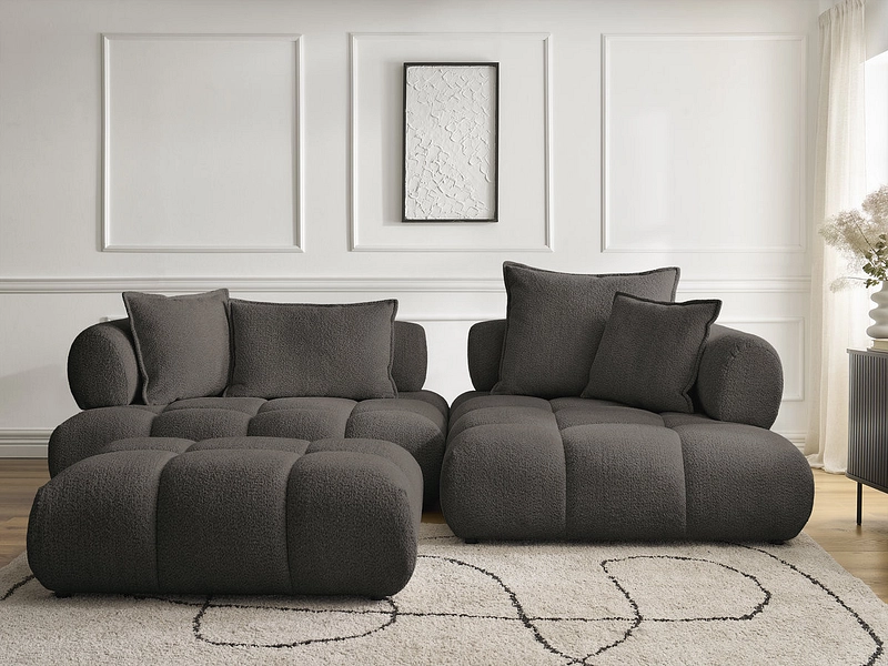 Ecksofa mit Hocker BOBOCHIC ALYA Ecksofa mit Hocker BOBOCHIC ALYA