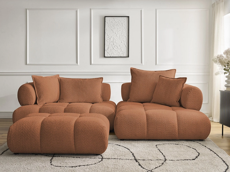 Ecksofa mit Hocker BOBOCHIC ALYA Ecksofa mit Hocker BOBOCHIC ALYA