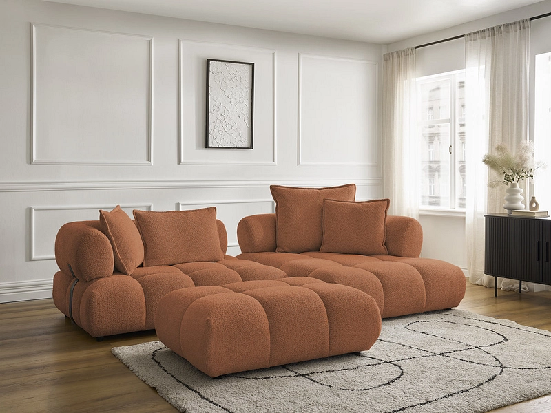 Ecksofa mit Hocker BOBOCHIC ALYA Ecksofa mit Hocker BOBOCHIC ALYA