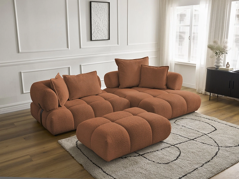 Ecksofa mit Hocker BOBOCHIC ALYA Ecksofa mit Hocker BOBOCHIC ALYA